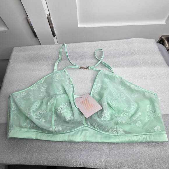 Savage X Fenty Other - Savage X Fenty Mint Green Lace Unlined Bralette Size 3X NWT